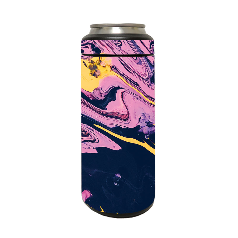 Picture of MightySkins YERM12COLSL-Pink Wiggle Skin Compatible with YETI Rambler 12 oz Colster Slim Can - Pink Wiggle