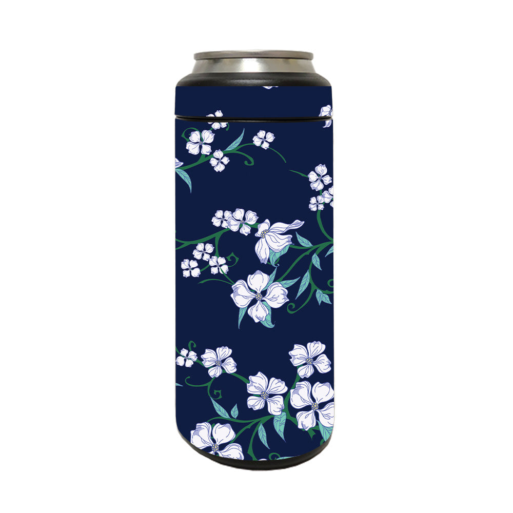 Picture of MightySkins YERM12COLSL-White Freesia Skin Compatible with YETI Rambler 12 oz Colster Slim Can - White Freesia