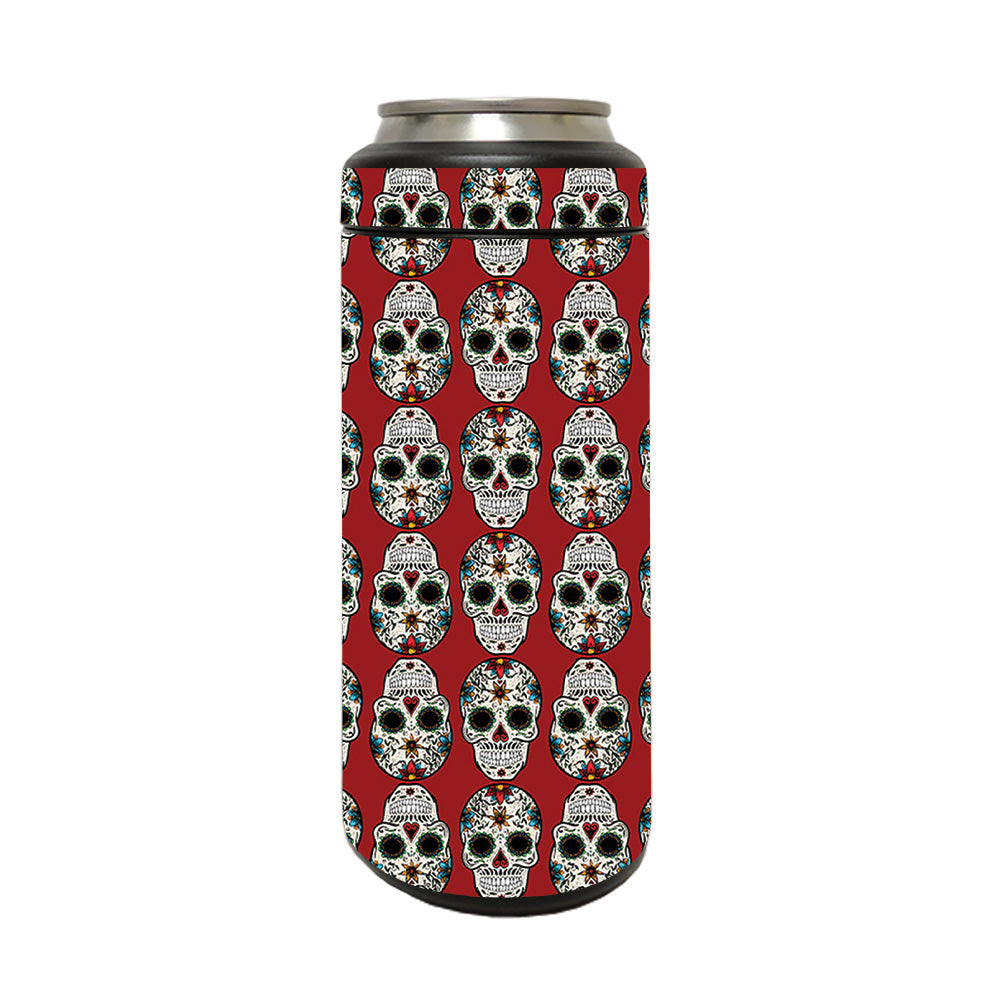 Picture of MightySkins YERM12COLSL-Sugar Skull Skin Compatible with YETI Rambler 12 oz Colster Slim Can - Sugar Skull