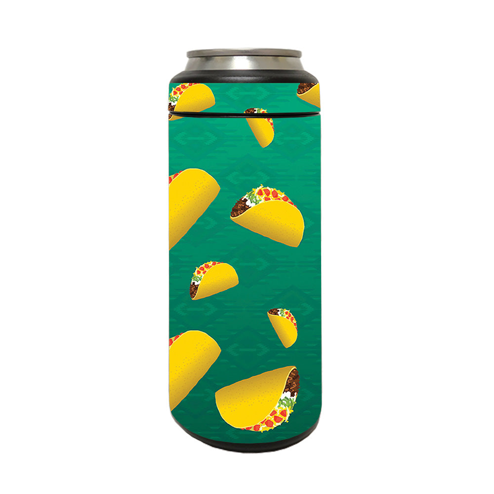 Picture of MightySkins YERM12COLSL-Tacos Skin Compatible with YETI Rambler 12 oz Colster Slim Can - Tacos
