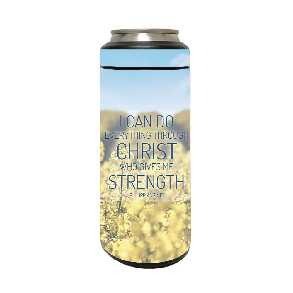 Picture of MightySkins YERM12COLSL-Through Christ Skin Compatible with YETI Rambler 12 oz Colster Slim Can - Through Christ