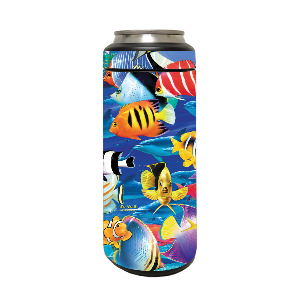 Picture of MightySkins YERM12COLSL-Tropical Fish Skin Compatible with YETI Rambler 12 oz Colster Slim Can - Tropical Fish