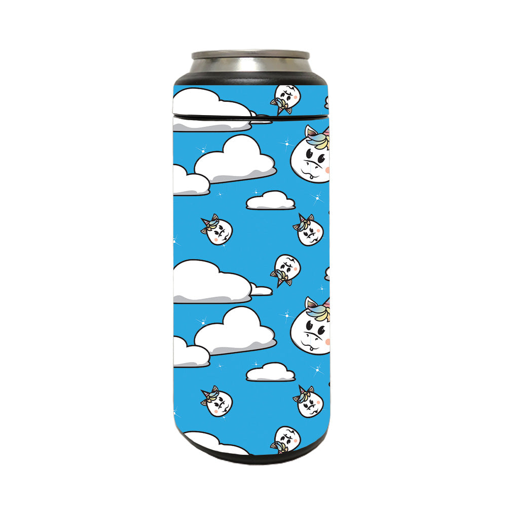 Picture of MightySkins YERM12COLSL-Unicorn Clouds Skin Compatible with YETI Rambler 12 oz Colster Slim Can - Unicorn Clouds