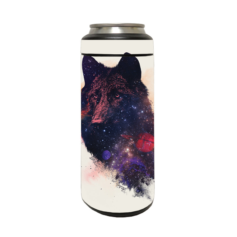 Picture of MightySkins YERM12COLSL-Universal Wolf Skin Compatible with YETI Rambler 12 oz Colster Slim Can - Universal Wolf