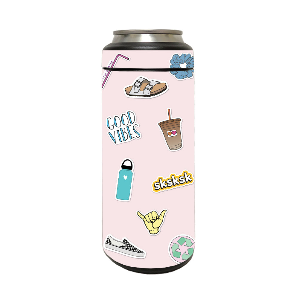Picture of MightySkins YERM12COLSL-VSCO1 Skin Compatible with YETI Rambler 12 oz Colster Slim Can - VSCO Girl