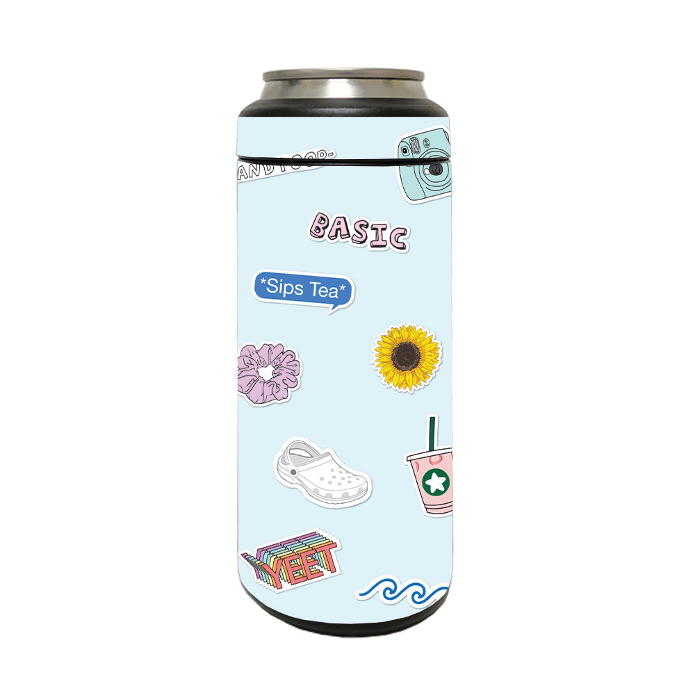 Picture of MightySkins YERM12COLSL-VSCO2 Skin Compatible with YETI Rambler 12 oz Colster Slim Can - VSCO Girl