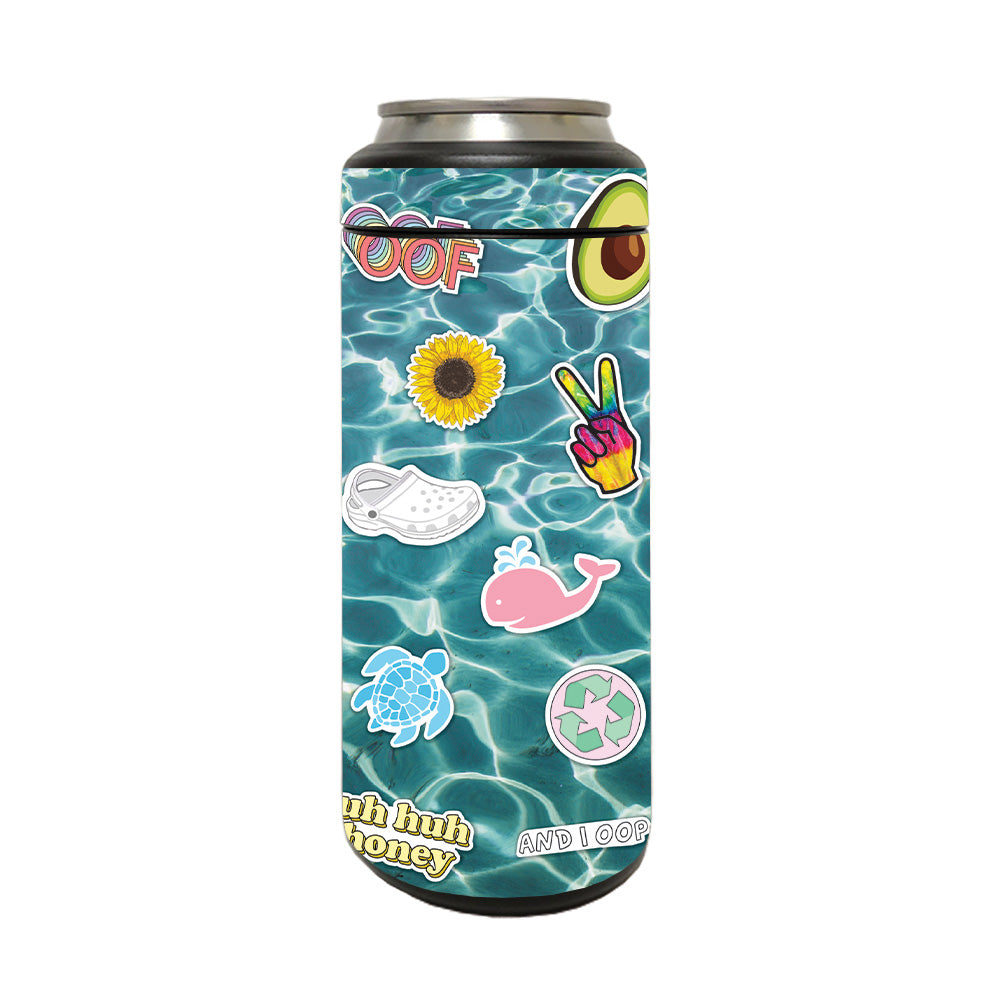 Picture of MightySkins YERM12COLSL-VSCO8 Skin Compatible with YETI Rambler 12 oz Colster Slim Can - VSCO Girl