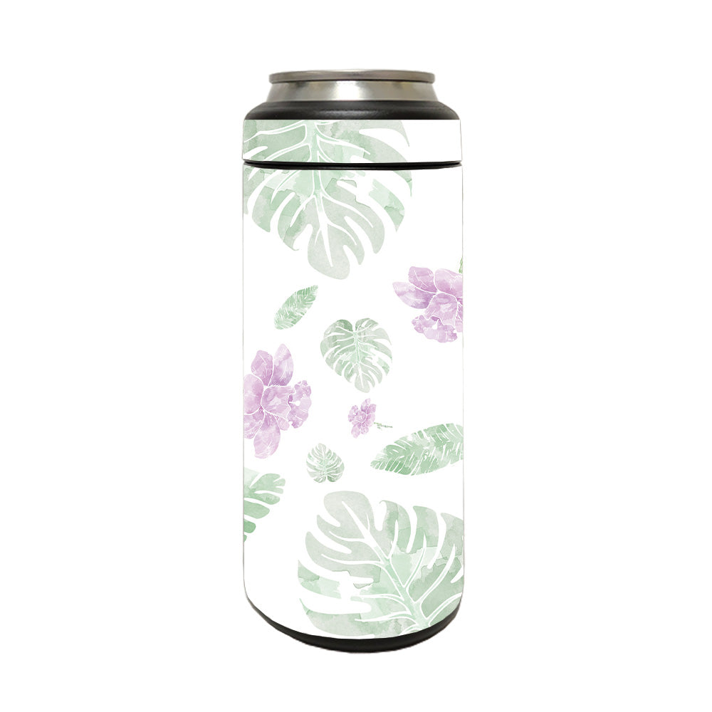 Picture of MightySkins YERM12COLSL-Water Color Flowers Skin Compatible with YETI Rambler 12 oz Colster Slim Can - Water Color Flowers