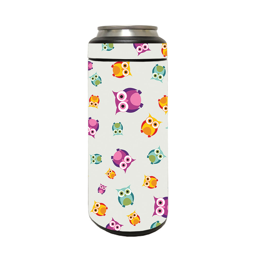 Picture of MightySkins YERM12COLSL-Owls Skin Compatible with YETI Rambler 12 oz Colster Slim Can - Owls