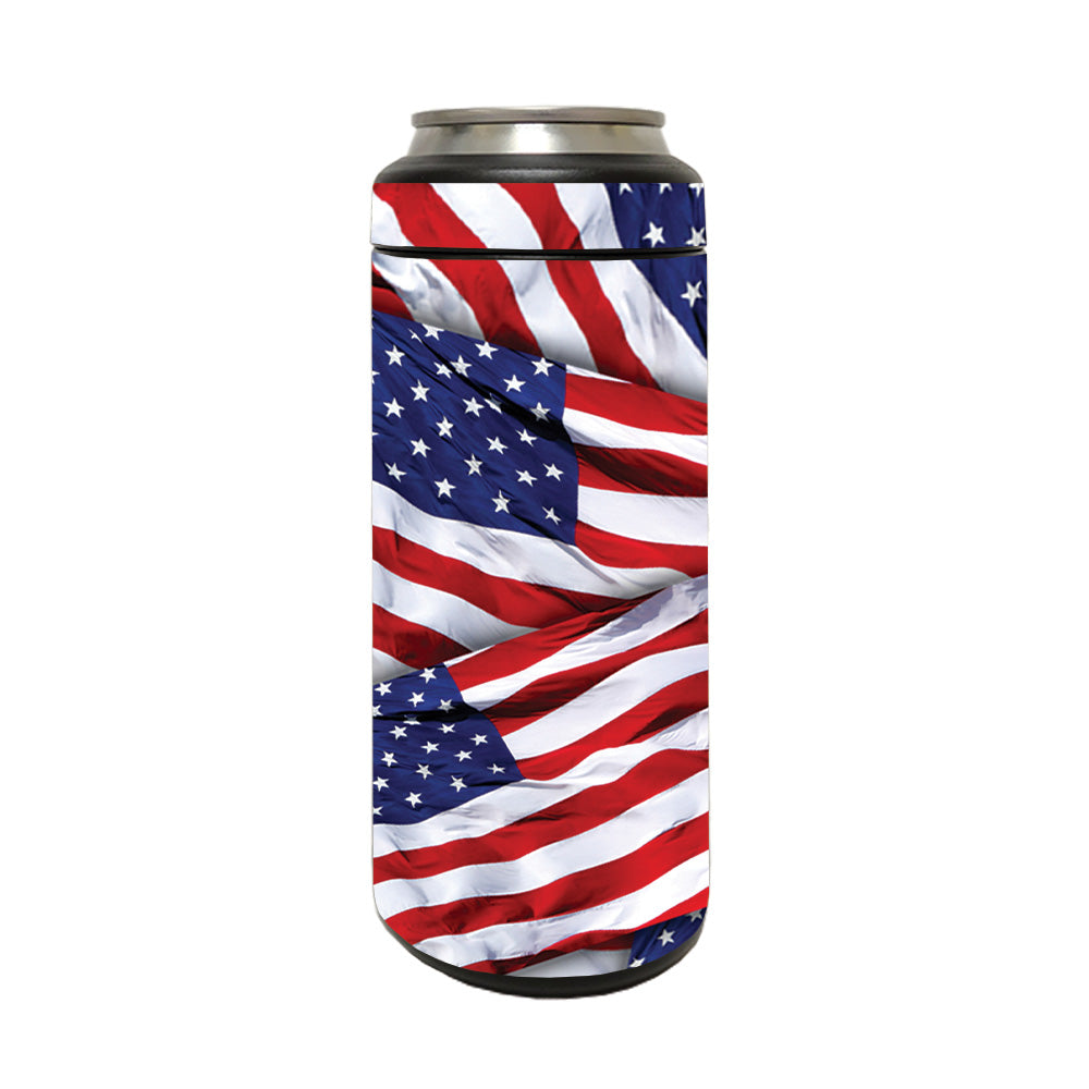 Picture of MightySkins YERM12COLSL-Patriot Skin Compatible with YETI Rambler 12 oz Colster Slim Can - Patriot
