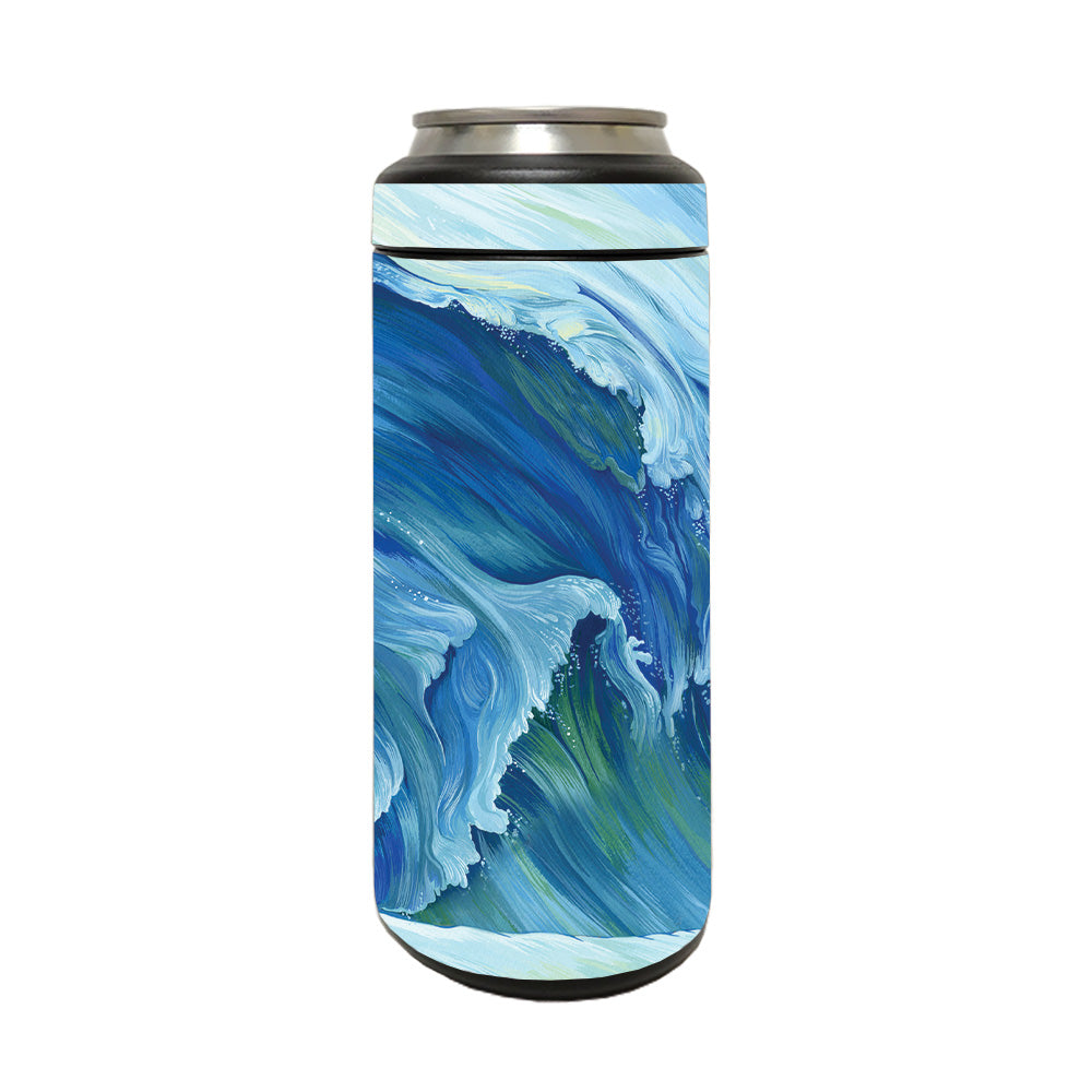 Picture of MightySkins YERM12COLSL-Perfect Wave Skin Compatible with YETI Rambler 12 oz Colster Slim Can - Perfect Wave