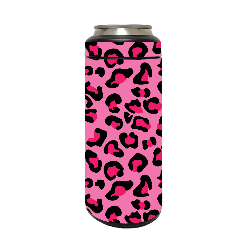 Picture of MightySkins YERM12COLSL-Pink Leopard Skin Compatible with YETI Rambler 12 oz Colster Slim Can - Pink Leopard