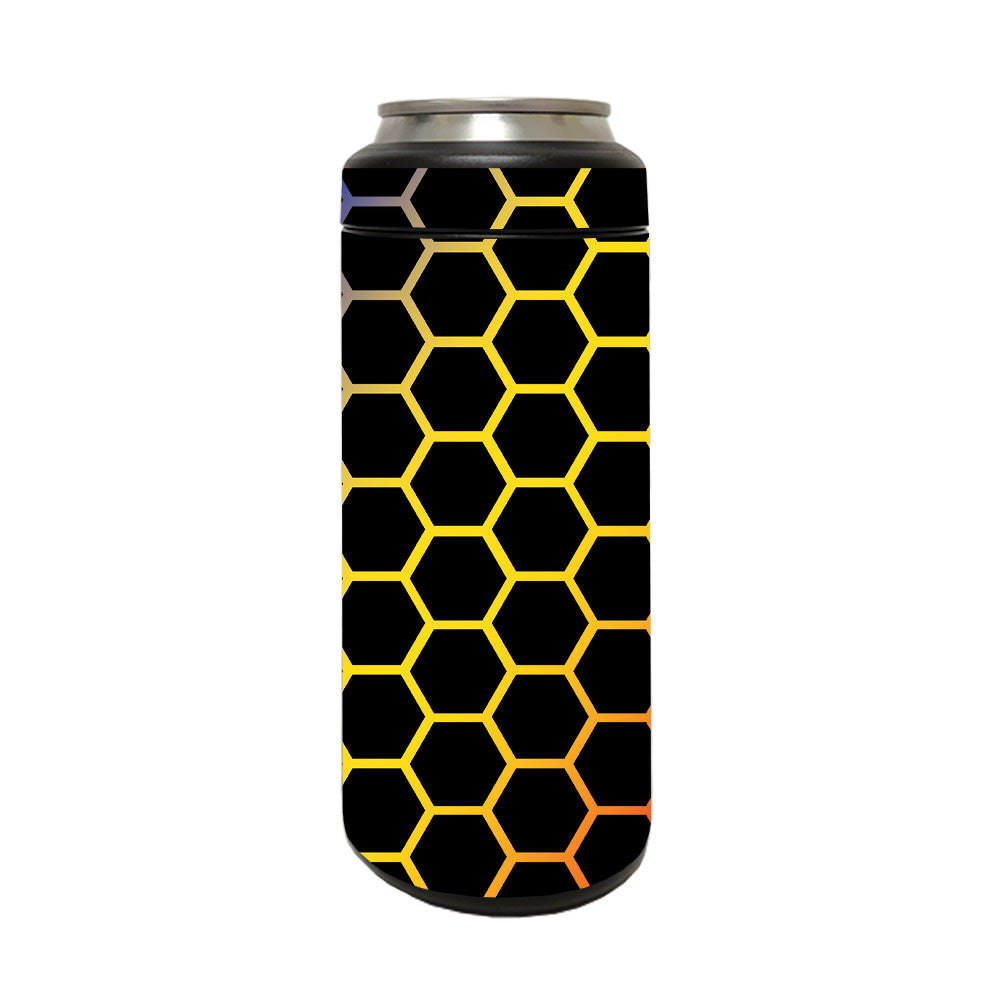 Picture of MightySkins YERM12COLSL-Primary Honeycomb Skin Compatible with YETI Rambler 12 oz Colster Slim Can - Primary Honeycomb