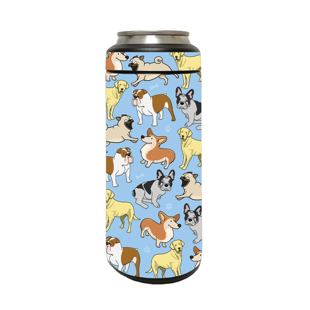 Picture of MightySkins YERM12COLSL-Puppy Party Skin Compatible with YETI Rambler 12 oz Colster Slim Can - Puppy Party