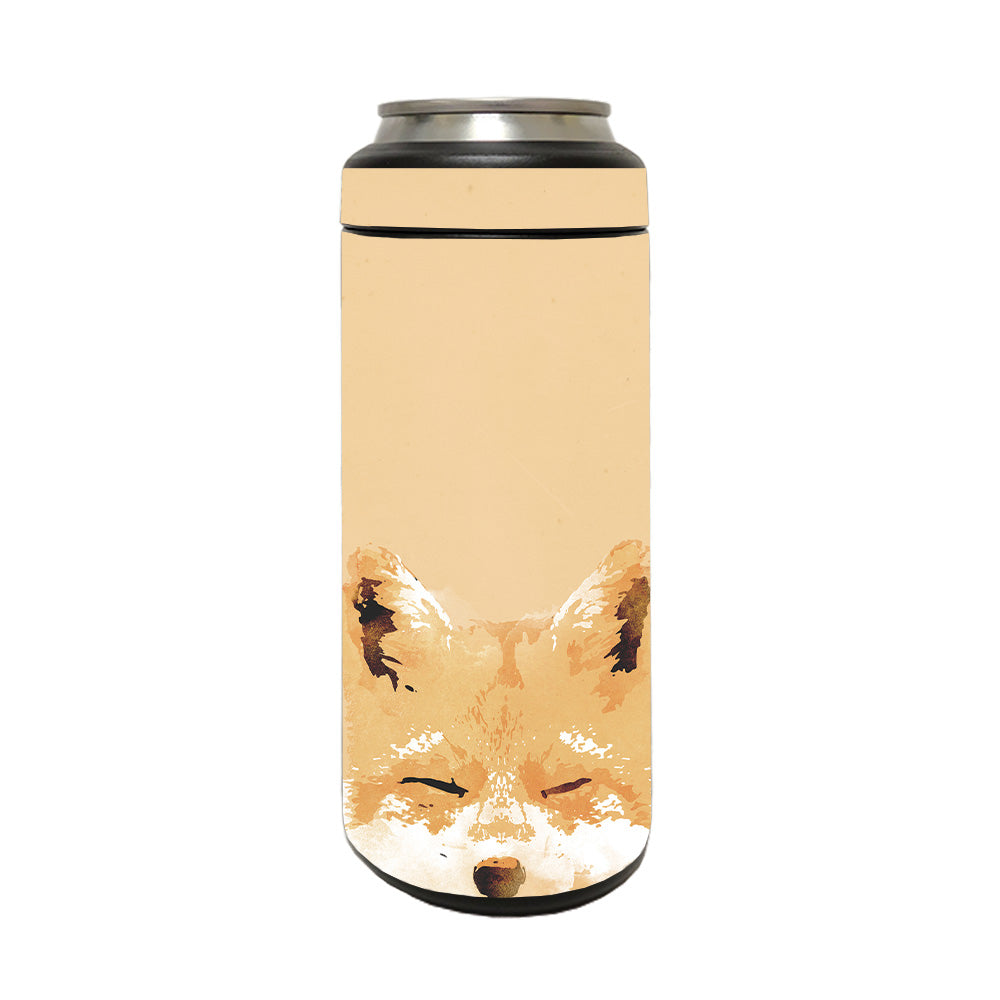 Picture of MightySkins YERM12COLSL-Smiling Fox Skin Compatible with YETI Rambler 12 oz Colster Slim Can - Smiling Fox