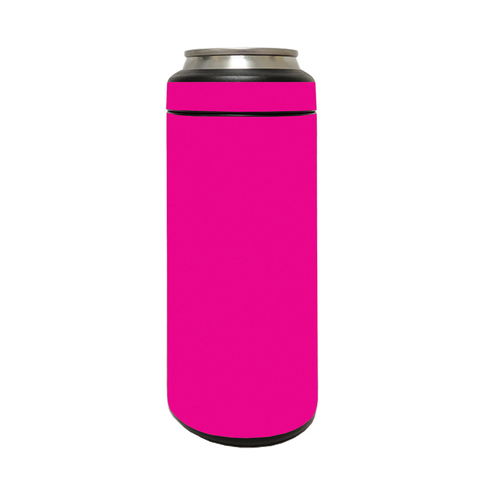 Picture of MightySkins YERM12COLSL-Solid Hot Pink Skin Compatible with YETI Rambler 12 oz Colster Slim Can - Solid Hot Pink