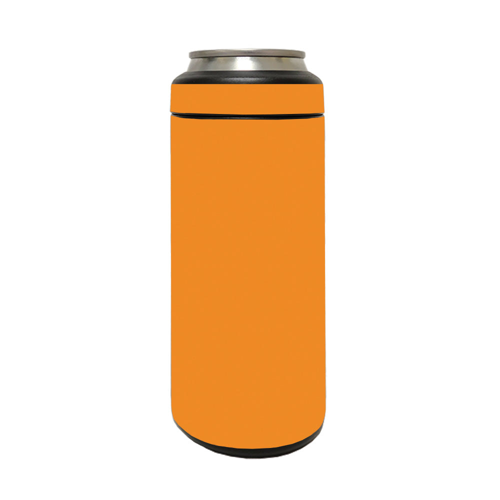 Picture of MightySkins YERM12COLSL-Solid Orange Skin Compatible with YETI Rambler 12 oz Colster Slim Can - Solid Orange