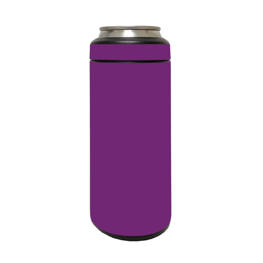 Picture of MightySkins YERM12COLSL-Solid Purple Skin Compatible with YETI Rambler 12 oz Colster Slim Can - Solid Purple