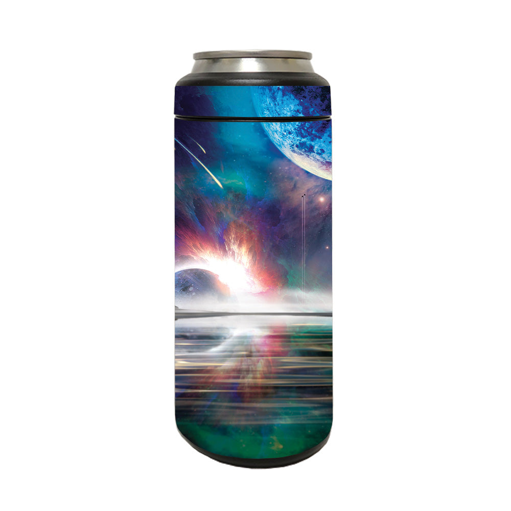Picture of MightySkins YERM12COLSL-Space Horizon Skin Compatible with YETI Rambler 12 oz Colster Slim Can - Space Horizon