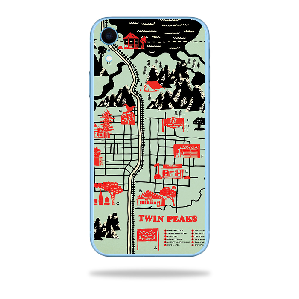 APIPHXR-Twin Peaks Map Skin for Apple iPhone XR - Twin Peaks Map -  MightySkins