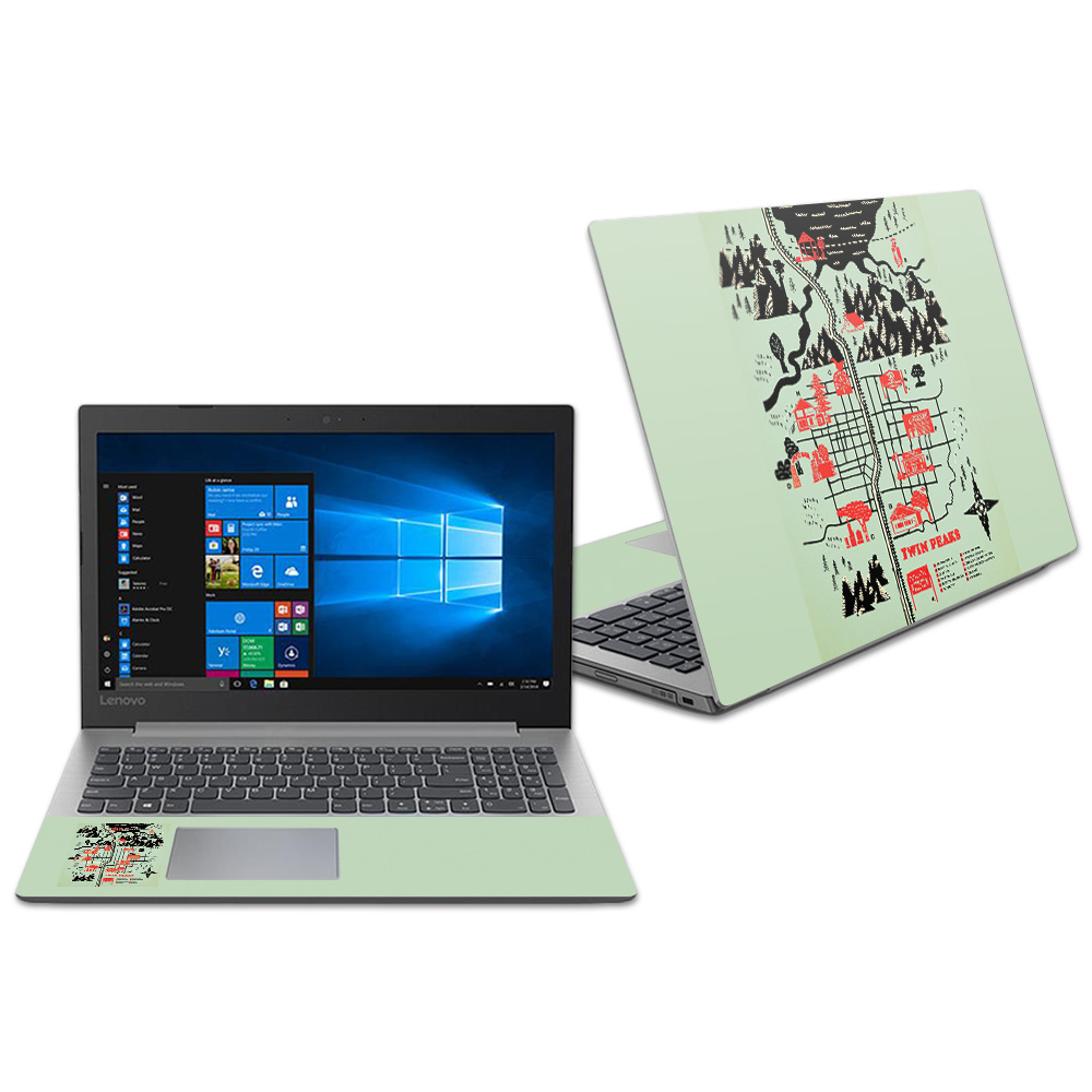 LENID33015-Twin Peaks Map Skin for Lenovo Ideapad 330 15 in. 2018 - Twin Peaks Map -  MightySkins