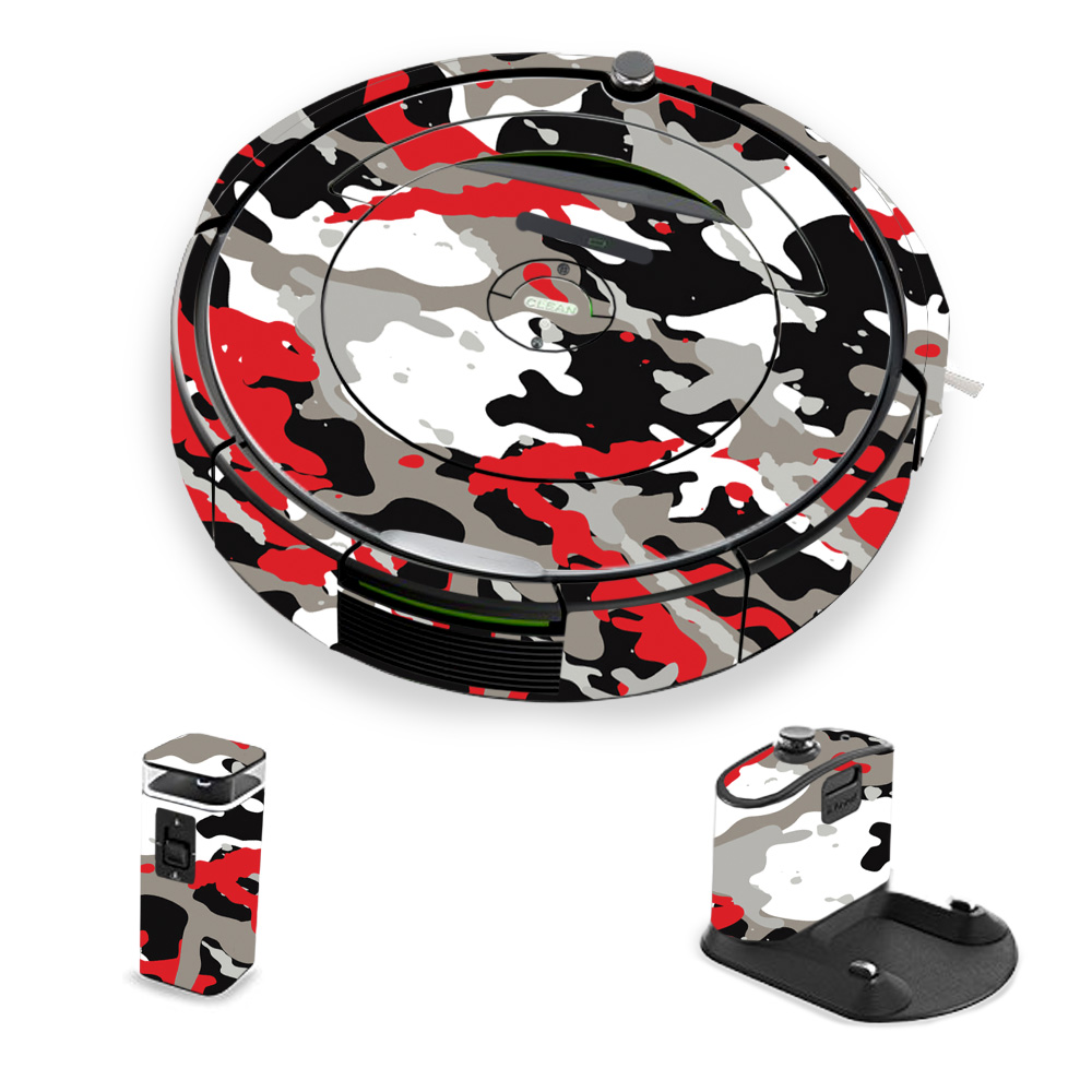 Picture of MightySkins IRRO690-Red Camo Skin for iRobot Roomba 690 Robot Vacuum&#44; Red Camo