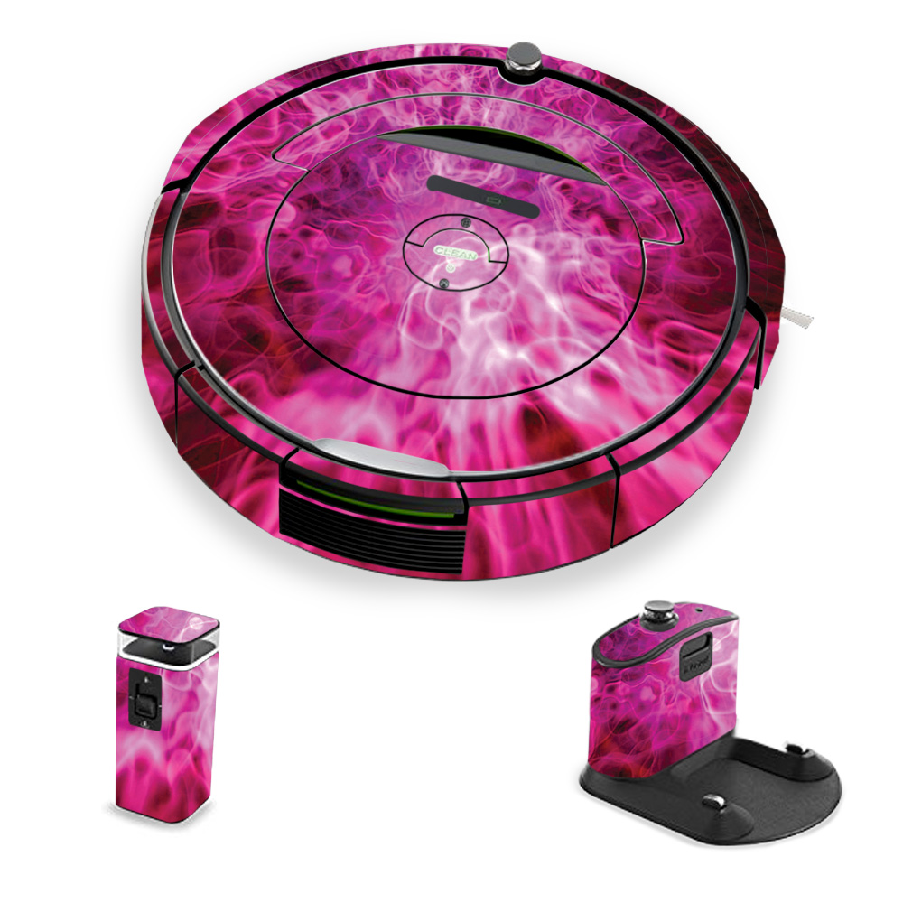 Picture of MightySkins IRRO690-Red Mystic Flames Skin for iRobot Roomba 690 Robot Vacuum&#44; Red Mystic Flames