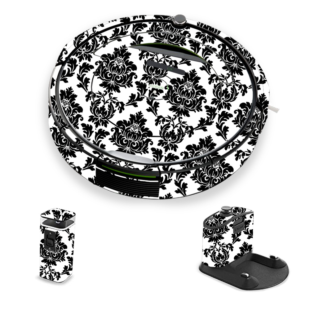 Picture of MightySkins IRRO690-Vintage Damask Skin for iRobot Roomba 690 Robot Vacuum&#44; Vintage Damask
