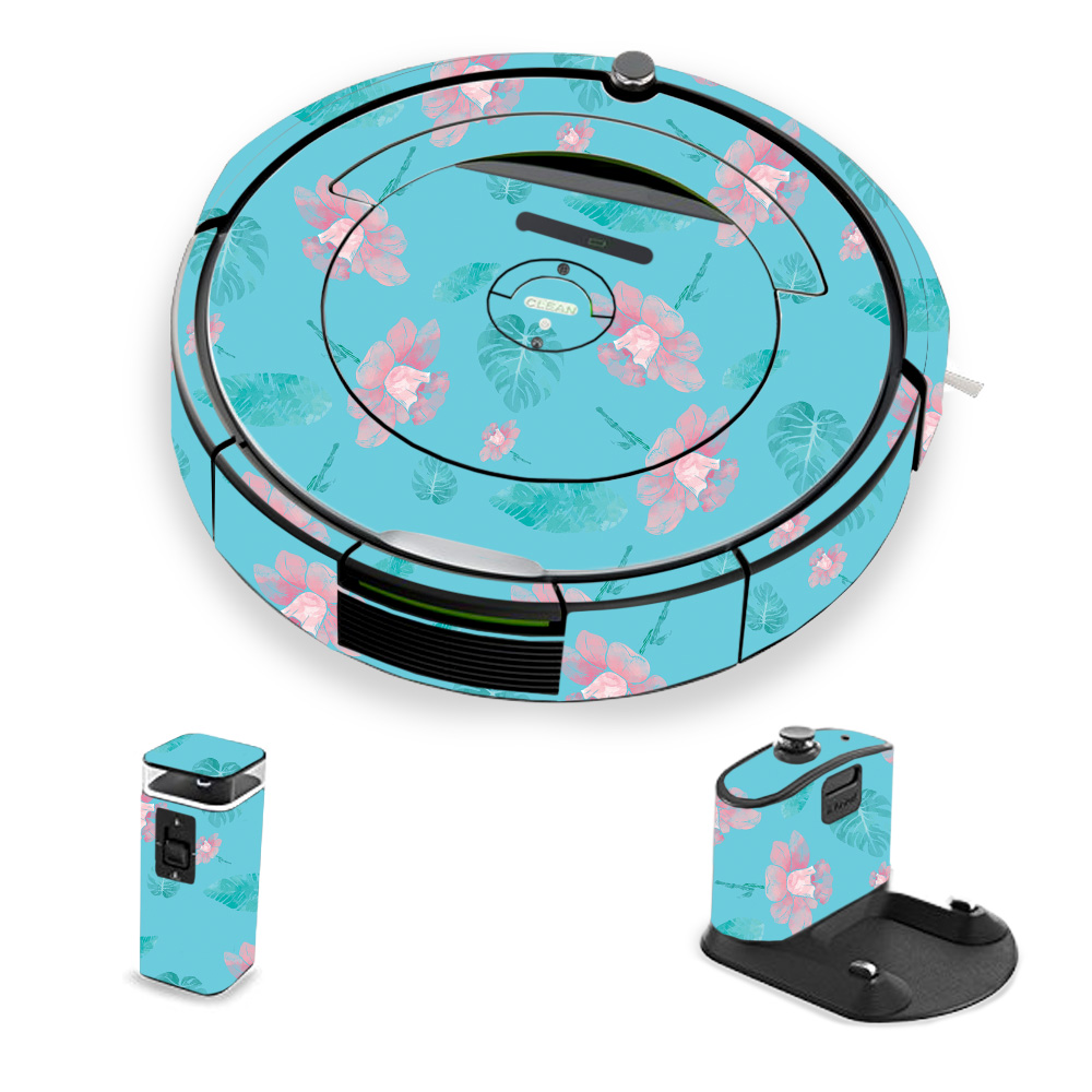 Picture of MightySkins IRRO690-Water Flowers Skin for iRobot Roomba 690 Robot Vacuum&#44; Water Flowers