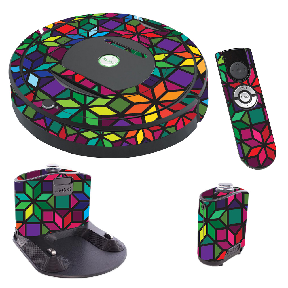 IRRO770-Stained Glass Window Skin for iRobot Roomba 770 Robot Vacuum, Stained Glass Window -  MightySkins