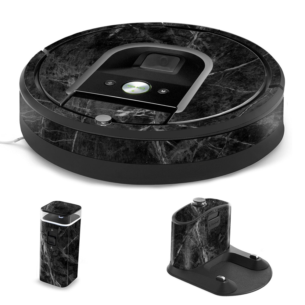 IRRO960-Black Marble Skin for iRobot Roomba 960 Robot Vacuum, Black Marble -  MightySkins