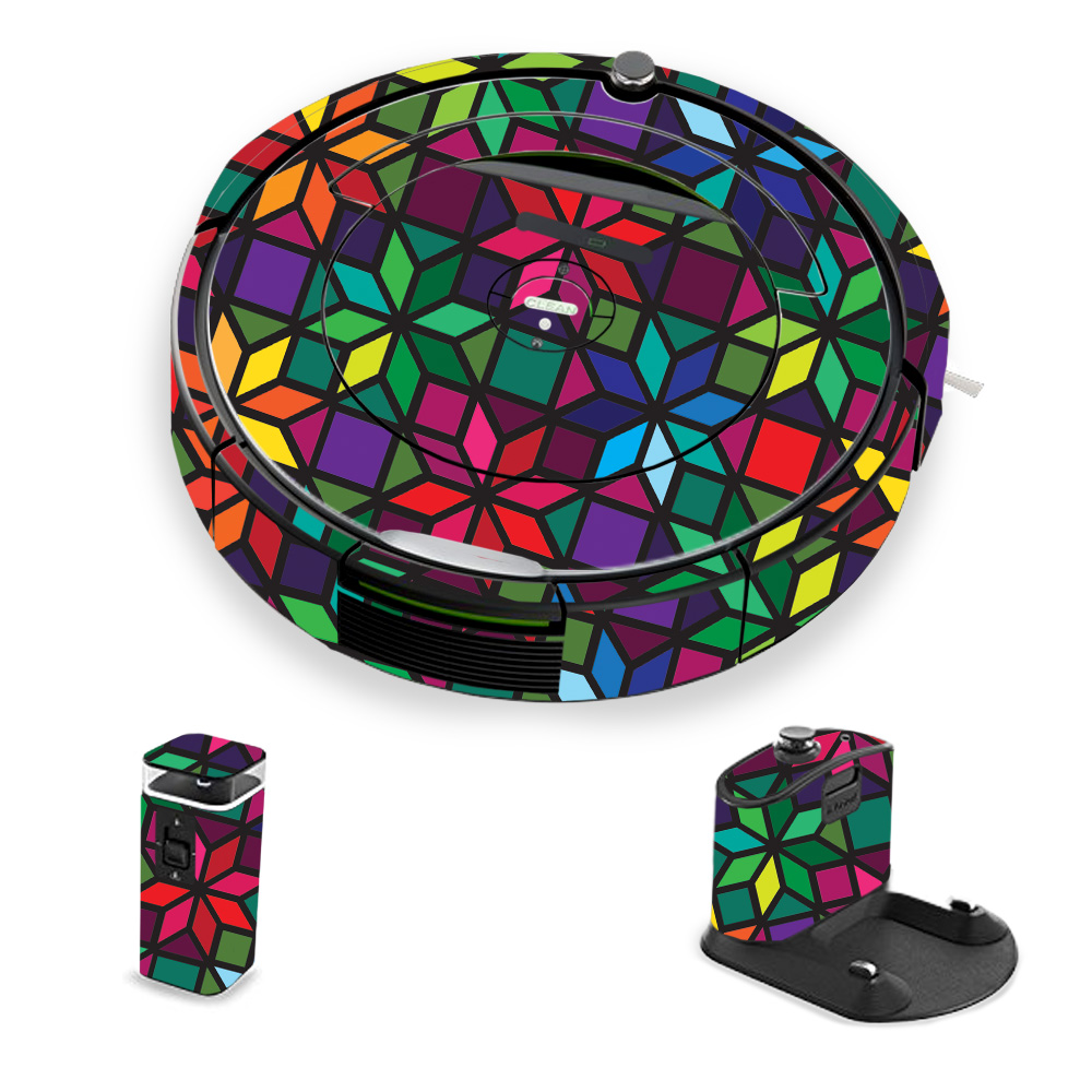 Picture of MightySkins IRRO690-Stained Glass Window Skin for iRobot Roomba 690 Robot Vacuum&#44; Stained Glass Window