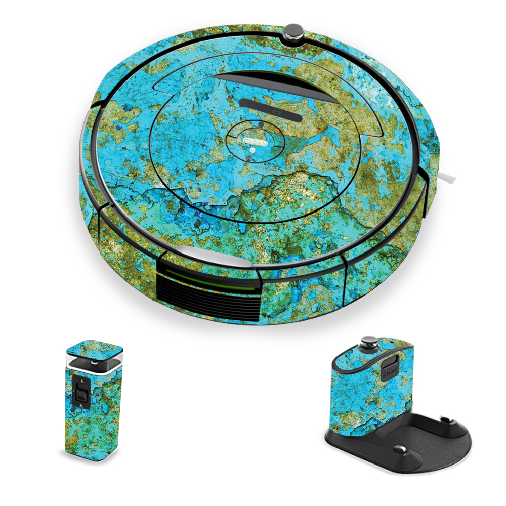 Picture of MightySkins IRRO690-Teal Marble Skin for iRobot Roomba 690 Robot Vacuum&#44; Teal Marble