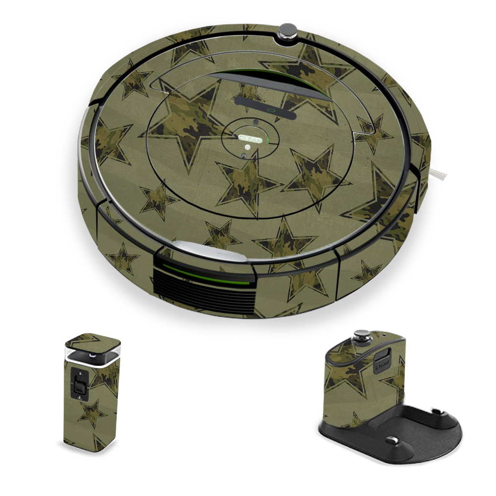 Picture of MightySkins IRRO690-Army Star Skin for iRobot Roomba 690 Robot Vacuum&#44; Army Star