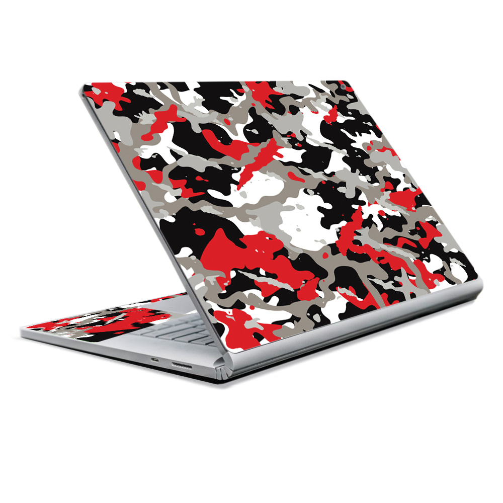 MISURFB215-Red Camo Skin for 15 in. 2018 Microsoft Surface Book 2, Red Camo -  MightySkins