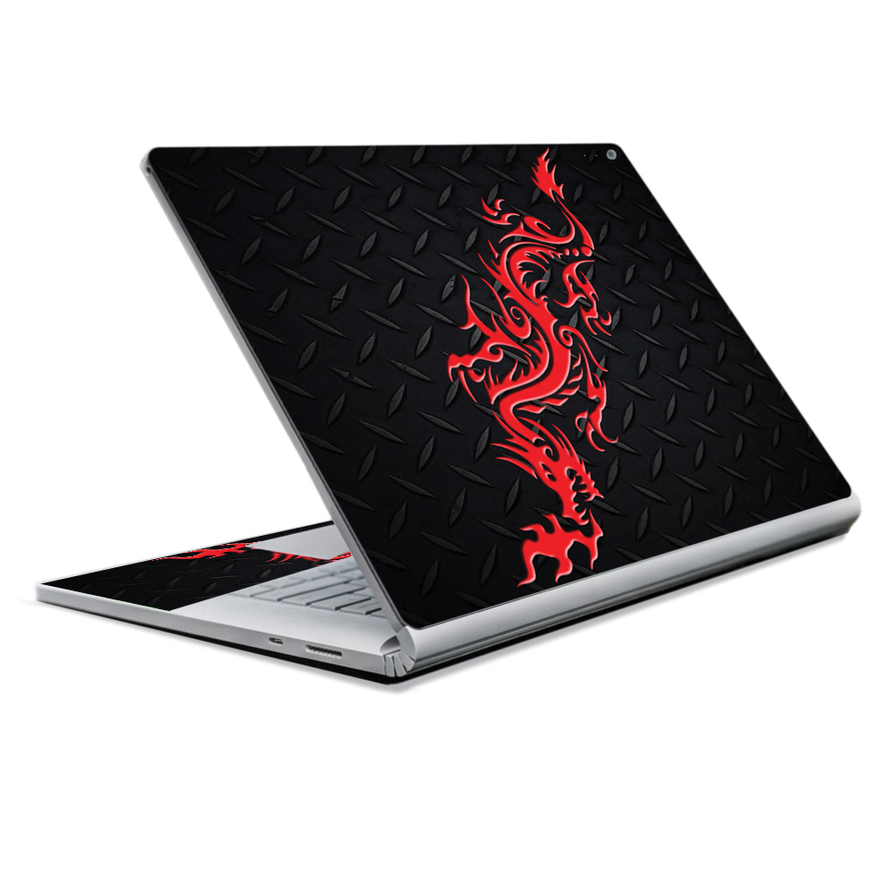 MISURFB215-Red Dragon Skin for 15 in. 2018 Microsoft Surface Book 2, Red Dragon -  MightySkins