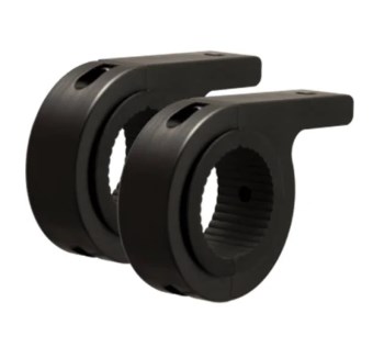 Tube Frame Mounting Clamp for M8 Mounting Bolt - Black - Pack of 2
