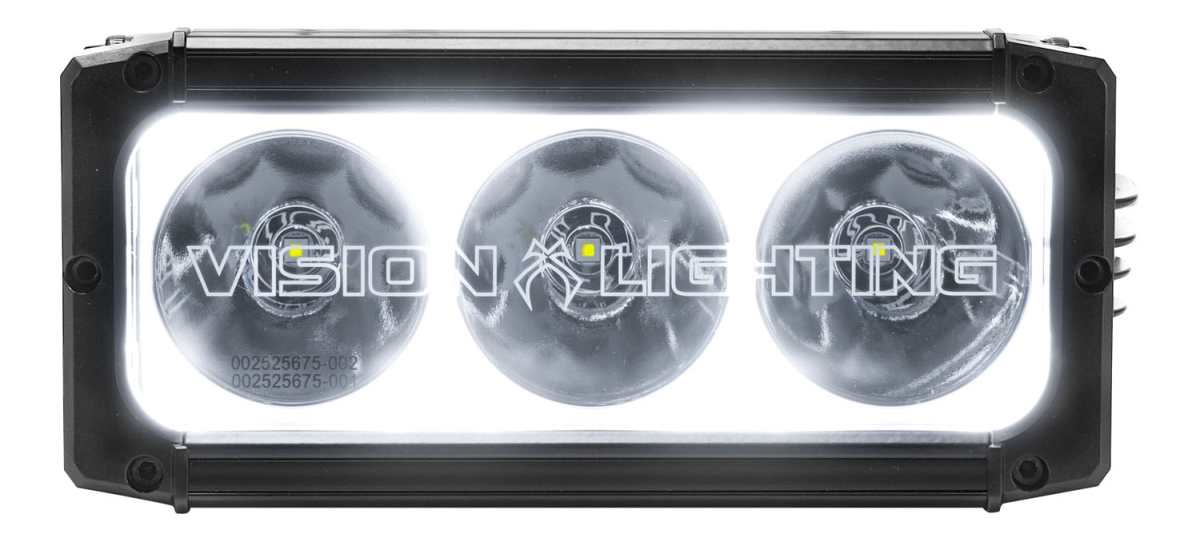 XPR-H3S 6 in. XPR-S Halo 10W Light Bar 3 LED Spot Optics for Xtreme Distance