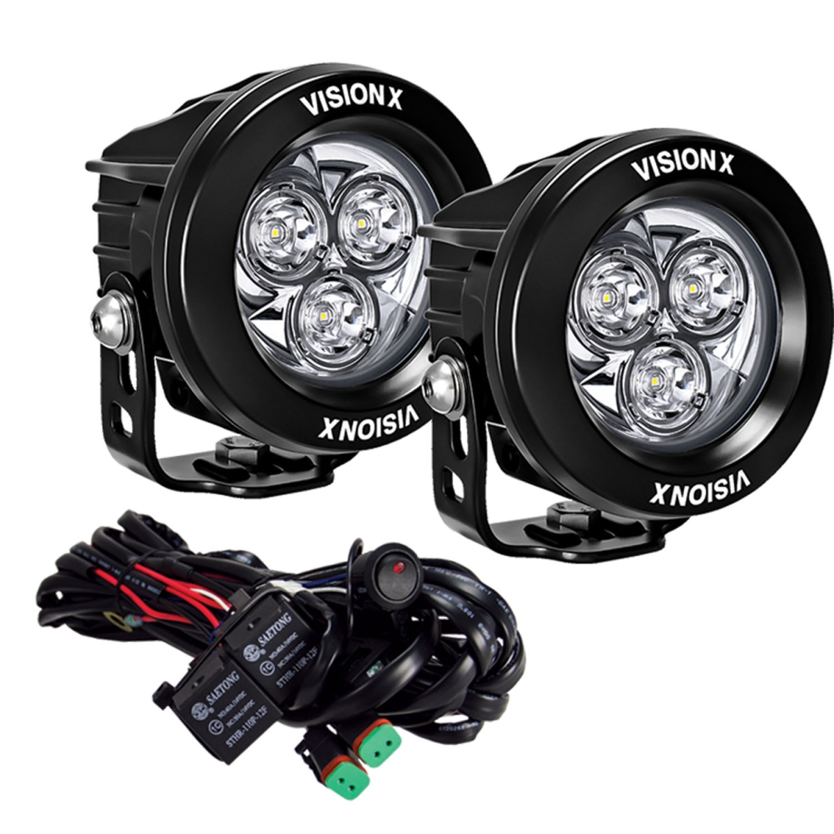 Picture of Vision X Lighting CG2-CPM310KIT 3.7 in. 3 LED CG2 Mini Light Cannons Including Harness - Pack of 2