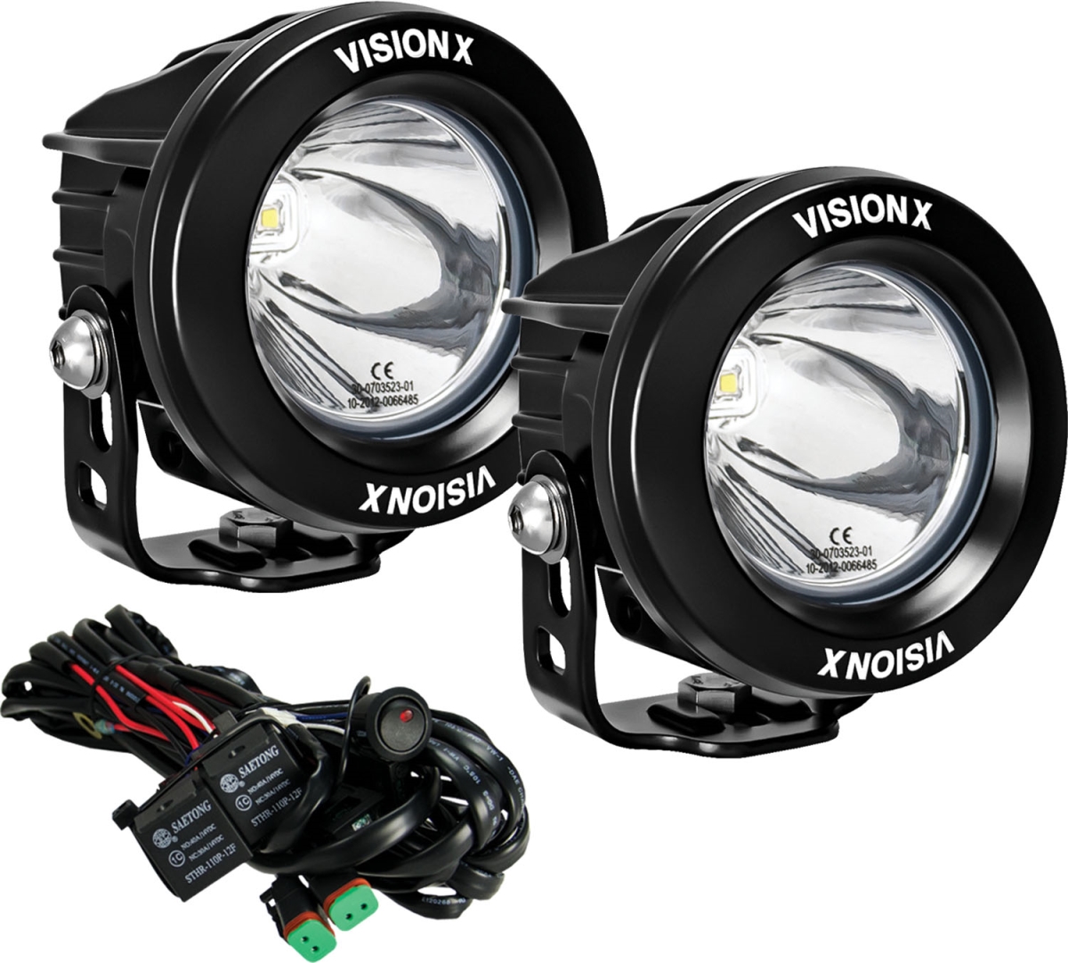 CG2-CPR110KIT 3.7 in. Single Source 10W Light Cannon CG2 Including Harness Using DTP Connector - Set of 2