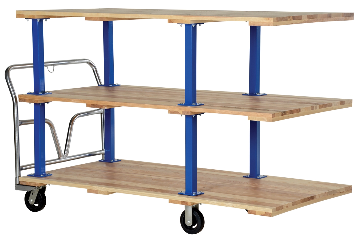 VHPT-TD-3672 36 x 72 in. Triple Deck Hardwood Platform Cart