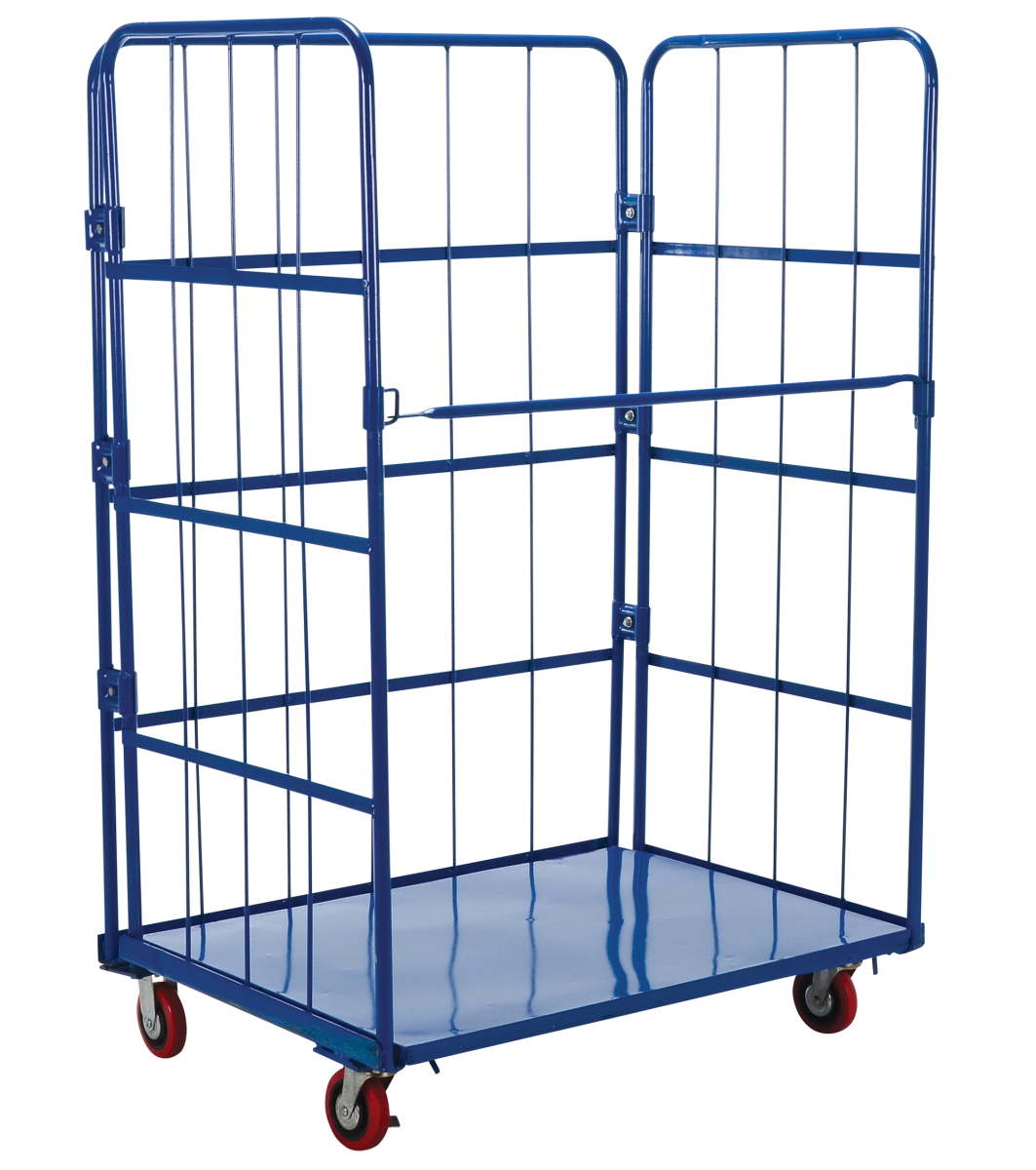 ROL-3143-1 Blue Nestable Roller Container - 1 Shelf