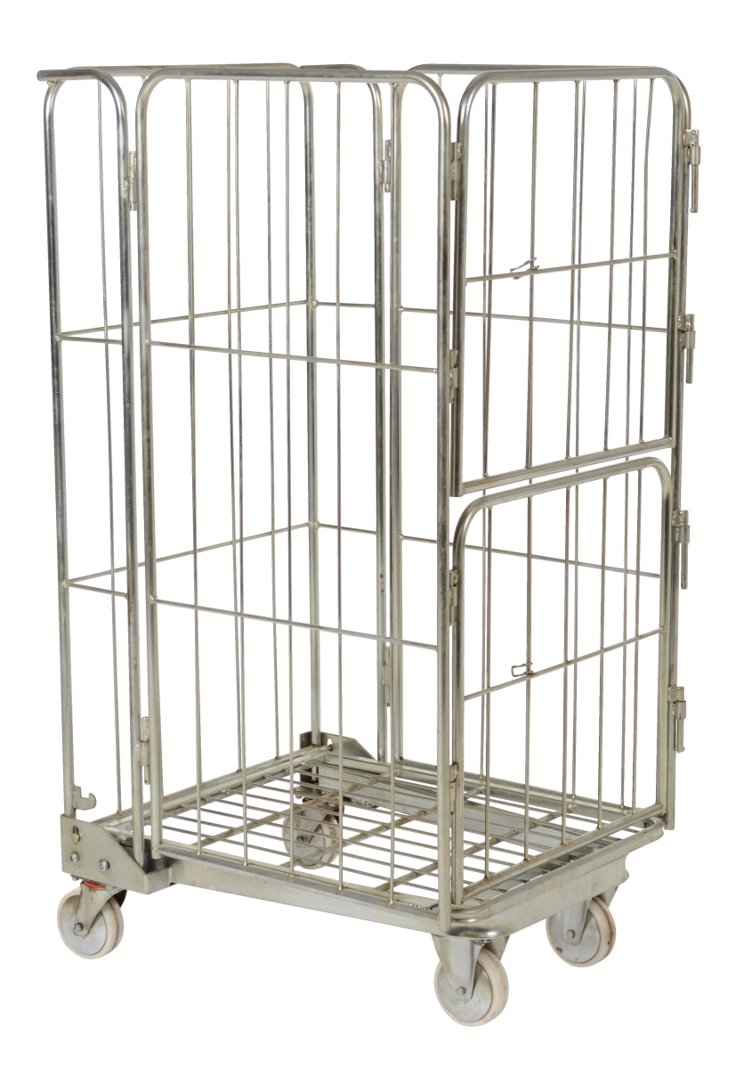 26.375 x 59 in. Galvanized Nestable Roller Container