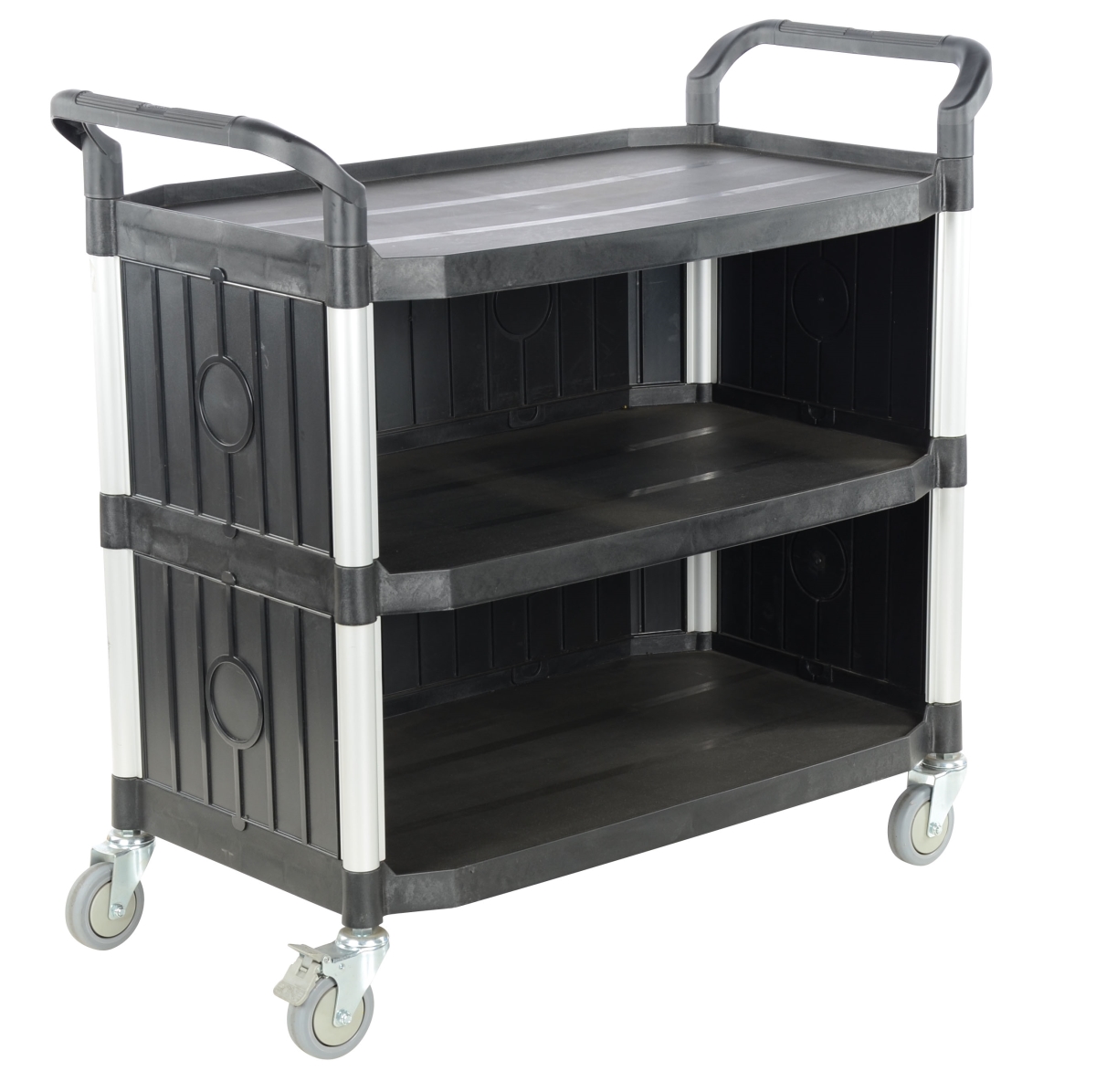 43 x 20 in. Commercial Cart with Panels - 3-Shelf