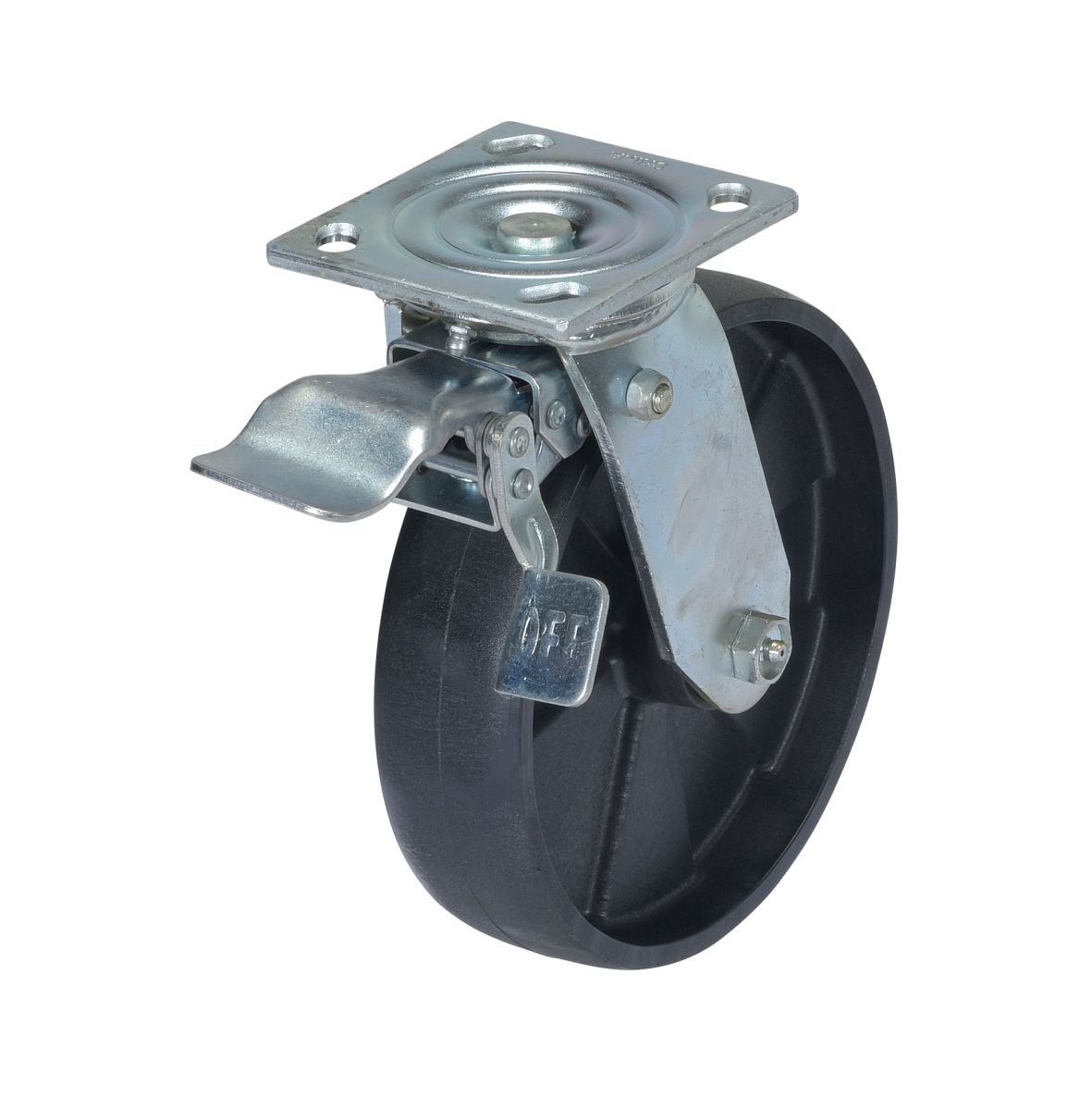 AHS-2-4-TLC 8 x 2 in. Total Lock Steel Gantry Crane Caster
