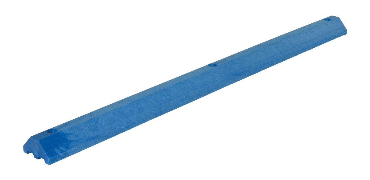 Car Stop, Plastic, 3.25 Height, 72 Length, 25, Blue