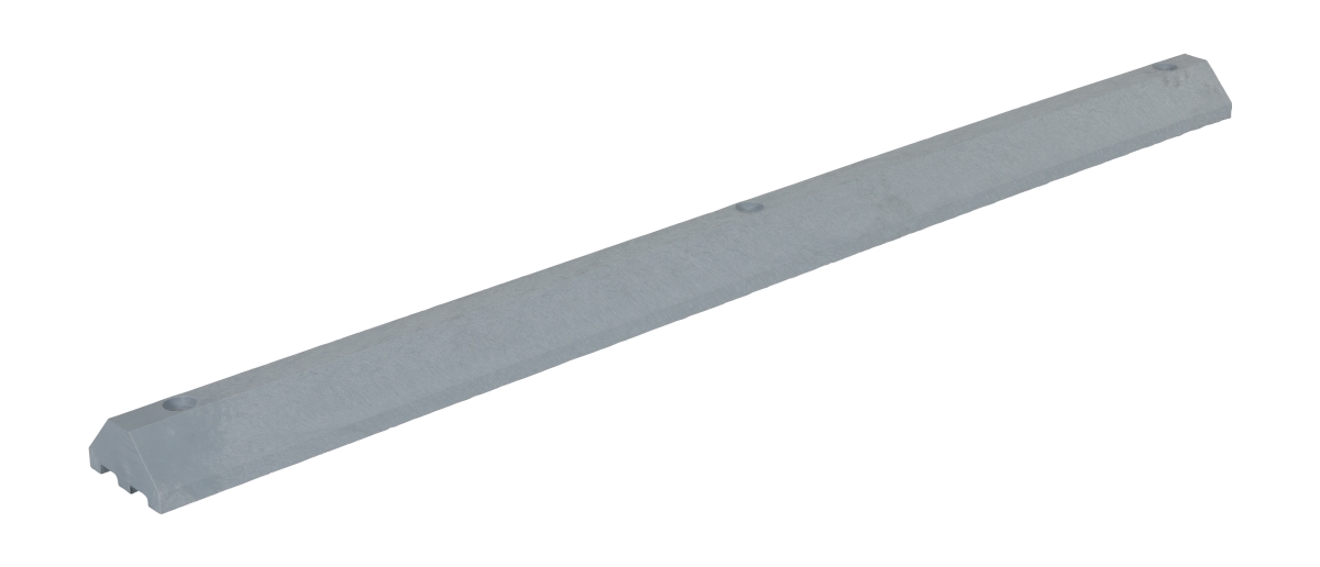 Car Stop, Plastic, 3.25 Height, 72 Length, 25, Gray