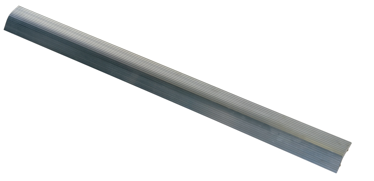 Cable Protector, 7/16 in H, 3 ft L, 2-7/8 in W, 1 Channel, Aluminum, Silver