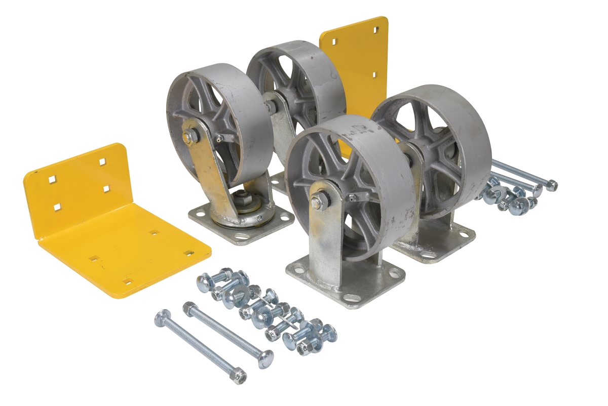 6 x 2 in. Semi-Steel Caster Kit - 4800 lbs