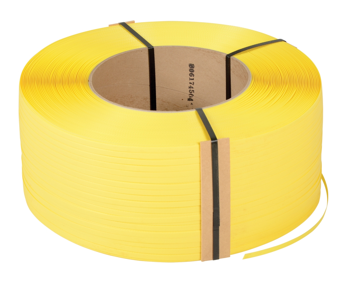 ST-38-9X8-YL 9 x 8 in. Yellow Polypropylene Strapping - 12900 ft. per Roll